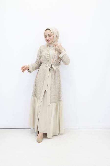 Feray Kaya 7650 Abaya Takım